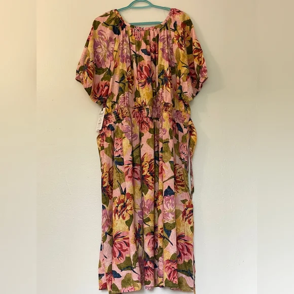 Terra & Sky Pink and Yellow Dolman Sleeve Sundress - Picture 4 of 7